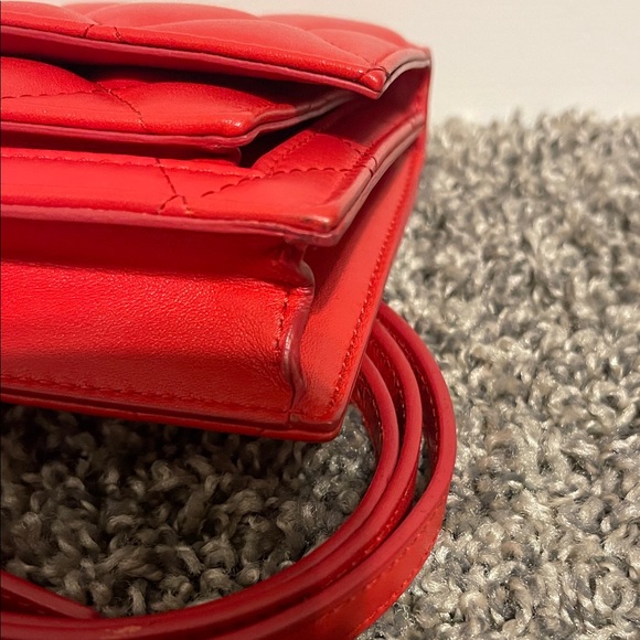 Balenciaga Red Leather XS Quilted Sharp Belt Bag - Picture 13 of 14